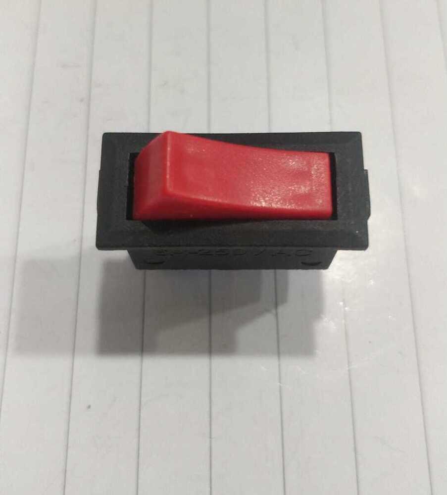 Kcd3 Red (Indian 6a)2 Pin On-off - Copper & Iron Material, Long Rocker Size, Black And Red Color | Non-illuminated, 6amp Rated Voltage