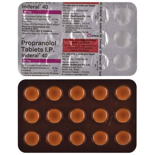 Propranolol (40Mg) Inderal 40 Mg Tablet