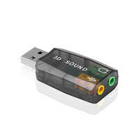 Vyar Usb Sound Card Adapter Usb - Plastic, 12 X 9 X 1 Cm, Sleek Black | Polished Finish, 3 Ports, Compatible With Laptop & Gaming Console