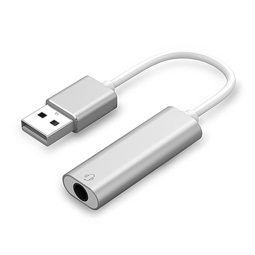 Vyar Usb To 3.5Mm Jack Audio Adapter - Color: Silver