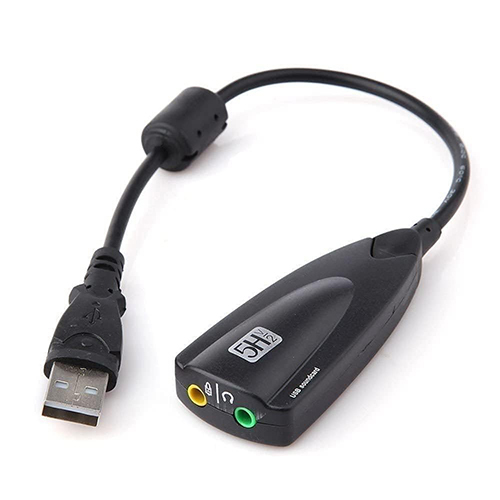VYAR USB 2.0 एक्सटर्नल स्टील साउंड कार्ड एडाप्टर