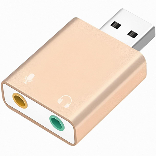 VYAR USB Audio Adapter USB to 3.5mm Jack Audio Adapter