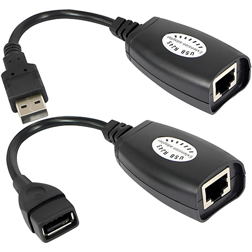 Vyar Usb Extender Usb 2.0 To Rj45 Lan Extension Adapter - Color: Black