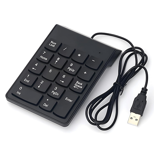 Vyar USB 2.0 Wired Numeric Keypad Slim Mini Number Pad Digital Keyboard