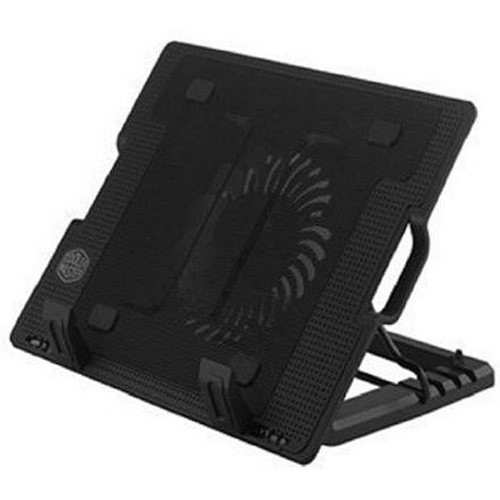 Vyar Adjustable Ergo Laptop Stand With 14Cm Fan With Usb - Color: Black