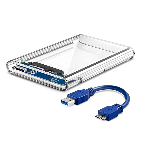 Vyar 2.5 Inch Sata S Sd Enclosure Transparent Case - Color: White