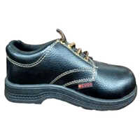 Pvc Synthetic Leather Safety Shoes - Color: Black