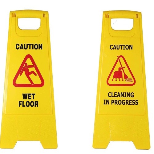 Wet Floor Caution Board - Color: Yellow