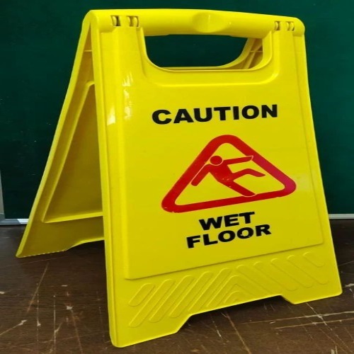 Wet Floor Caution Board - Color: Yellow