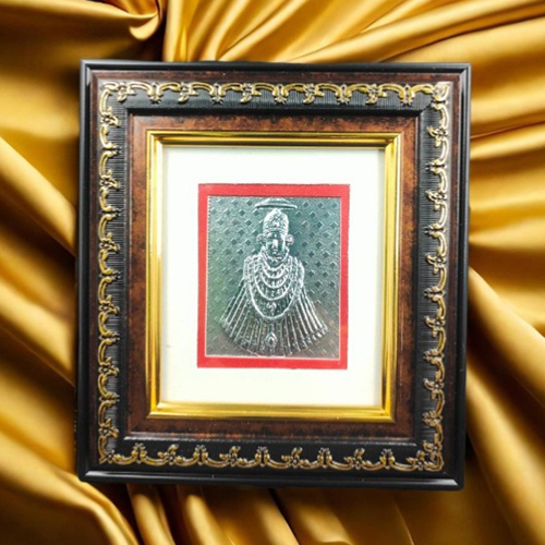 Khatu Shyam Ji Silver Frame