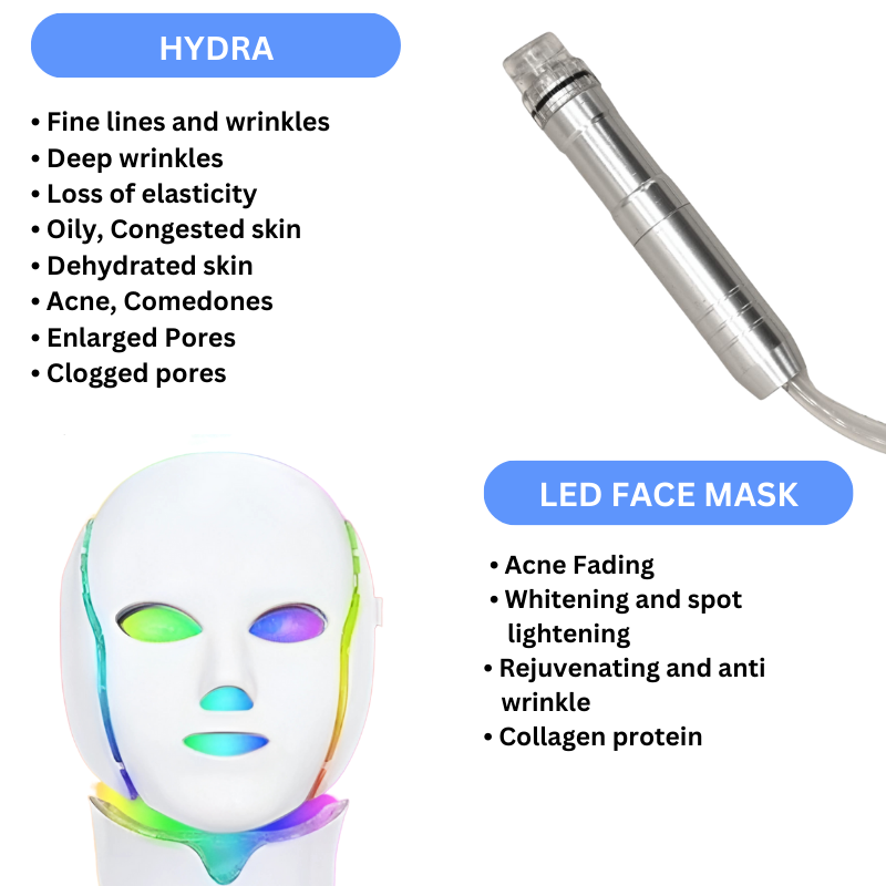 Hydra Facial MDA with  10 in 1 Small Model Electroporation Machine