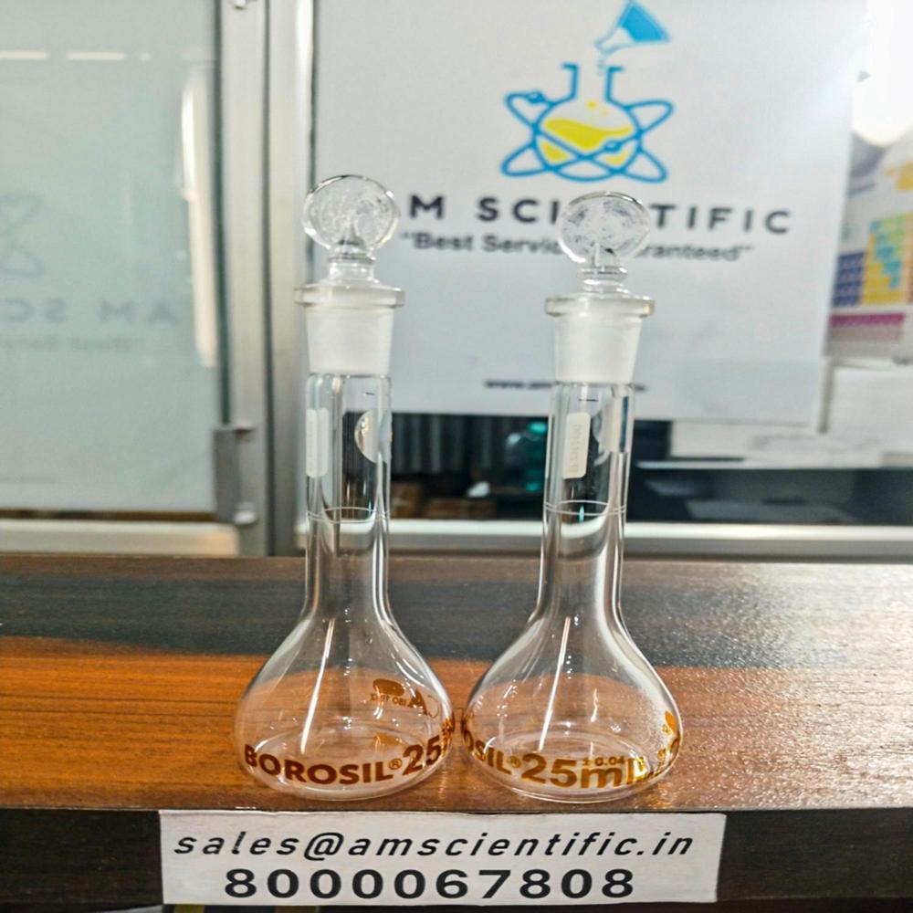 Volumetric Flasks Class A,25ml Narrow Mouth, Clea - Color: Transparent