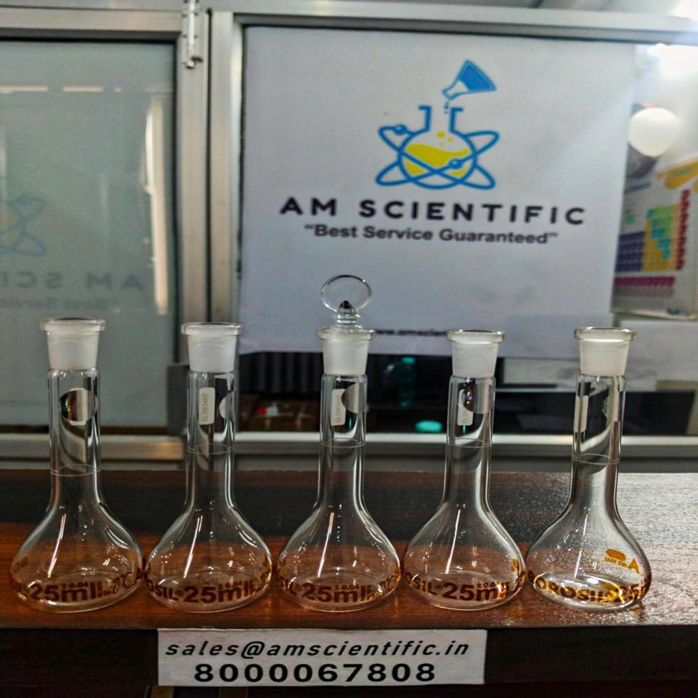 Volumetric Flasks Class A,25ml Narrow Mouth, Clea - Color: Transparent