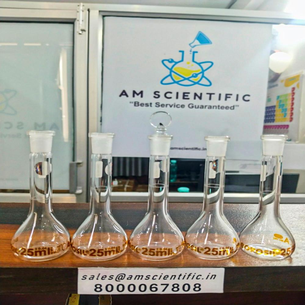 Volumetric Flasks Class A,25ml Narrow Mouth, Clea - Color: Transparent