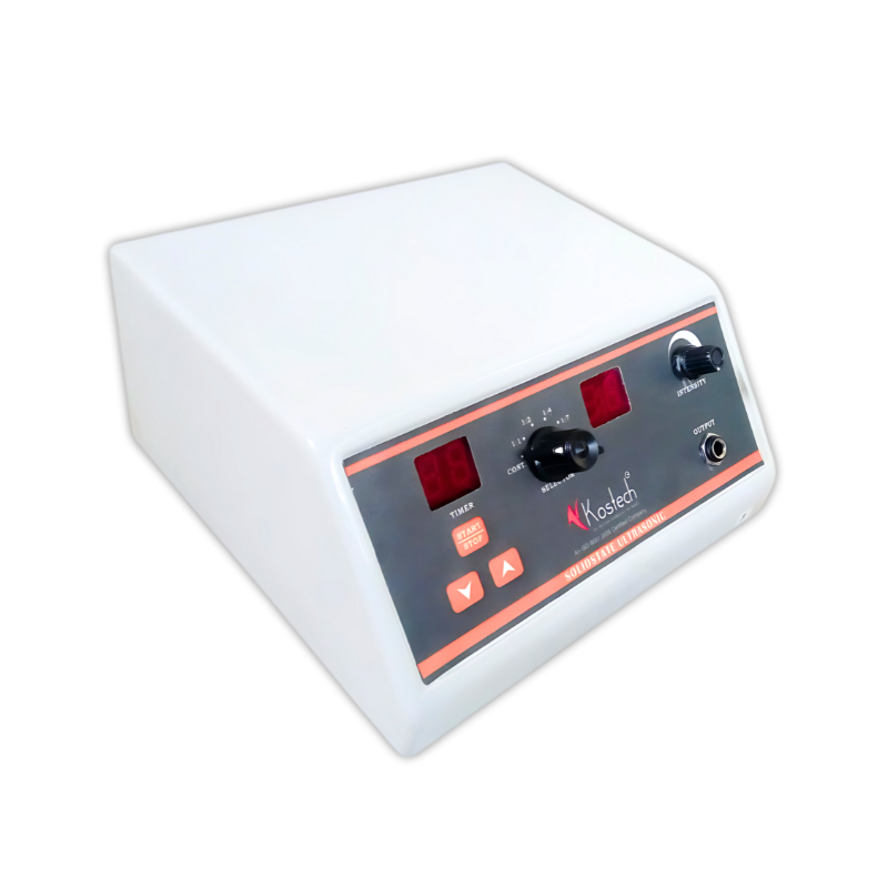Digital Ultrasonic Machine - White, Portable, 50 Hertz Frequency | High-frequency Sound Waves, Enhanced Circulation, Non-invasive