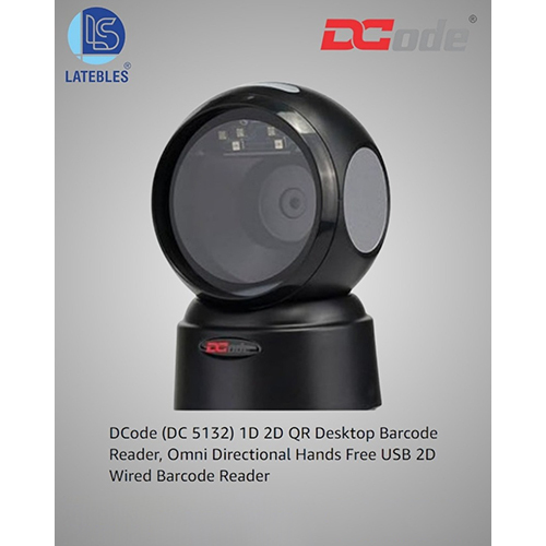 Barcode Scanner - Plastic Material, Semi-Automatic Operation | 360-Degree Omnidirectional Scanning from Any Angle, Ideal for Efficient Printing