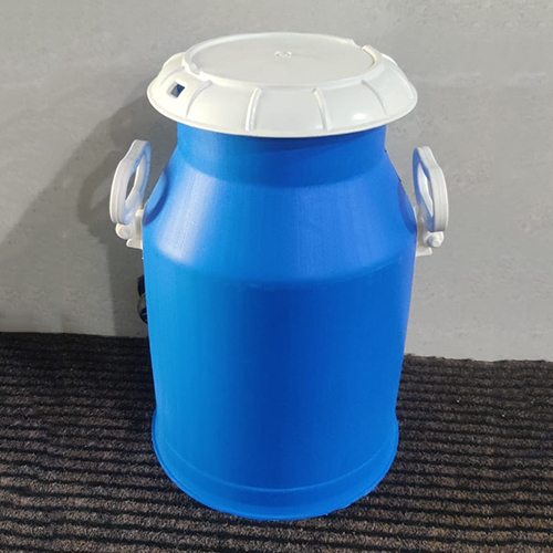 Blue Hdpe Milk Can - Color: White