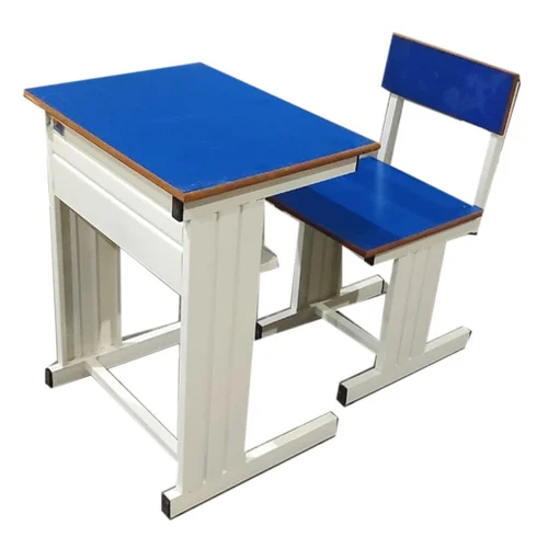 1 Seater Blue School Desk Bench