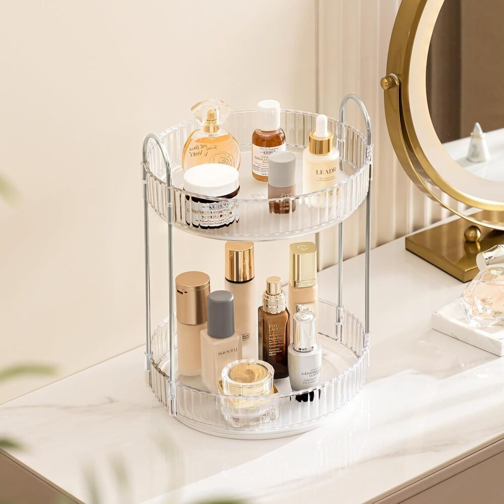 360Â° Rotating Makeup Organizer Cosmetic Storage Box