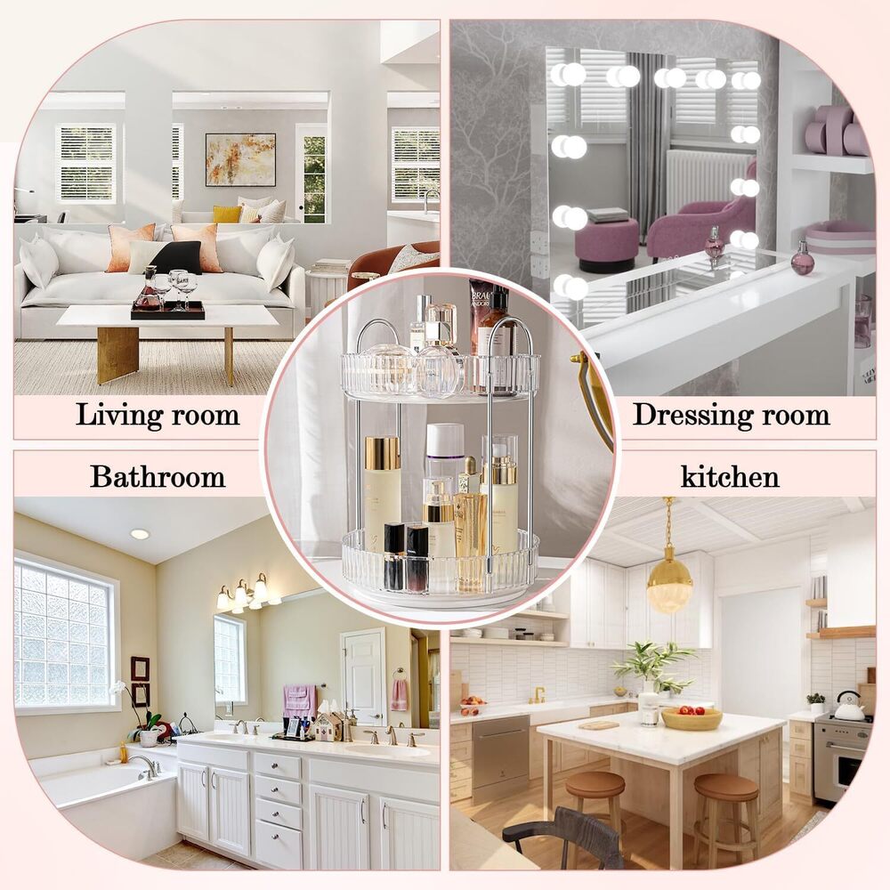 360Â° Rotating Makeup Organizer Cosmetic Storage Box