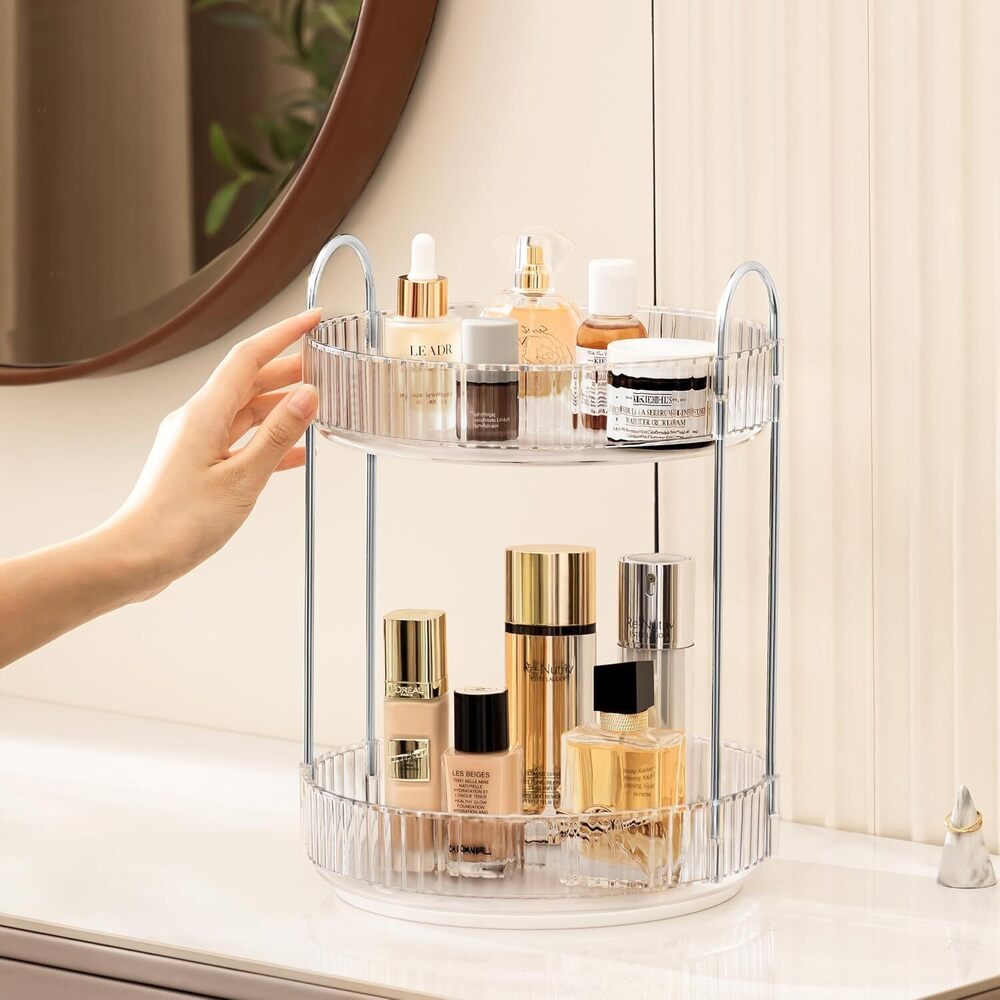 360Â° Rotating Makeup Organizer Cosmetic Storage Box