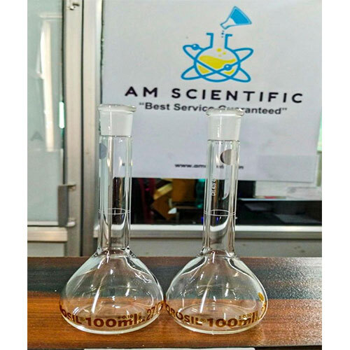 VOLUMETRIC FLASKS Class A Narrow Mouth Clear with Individual Calibration  Certificate 