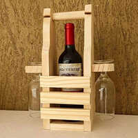 Pine Bottle Holder - Color: Brown