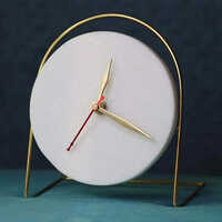 Matble Round 5 Inch Table Clock - Color: White