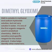 Dimethyl Glyoxime (dmg) - White Powder, 25 Kg Bag, 99% Purity, C4h8n2o2 | Soluble In Methanol, Specific Reagent For Nickel Detection
