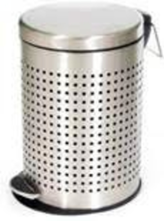 7L Steel Pedal Perforated Dustbin