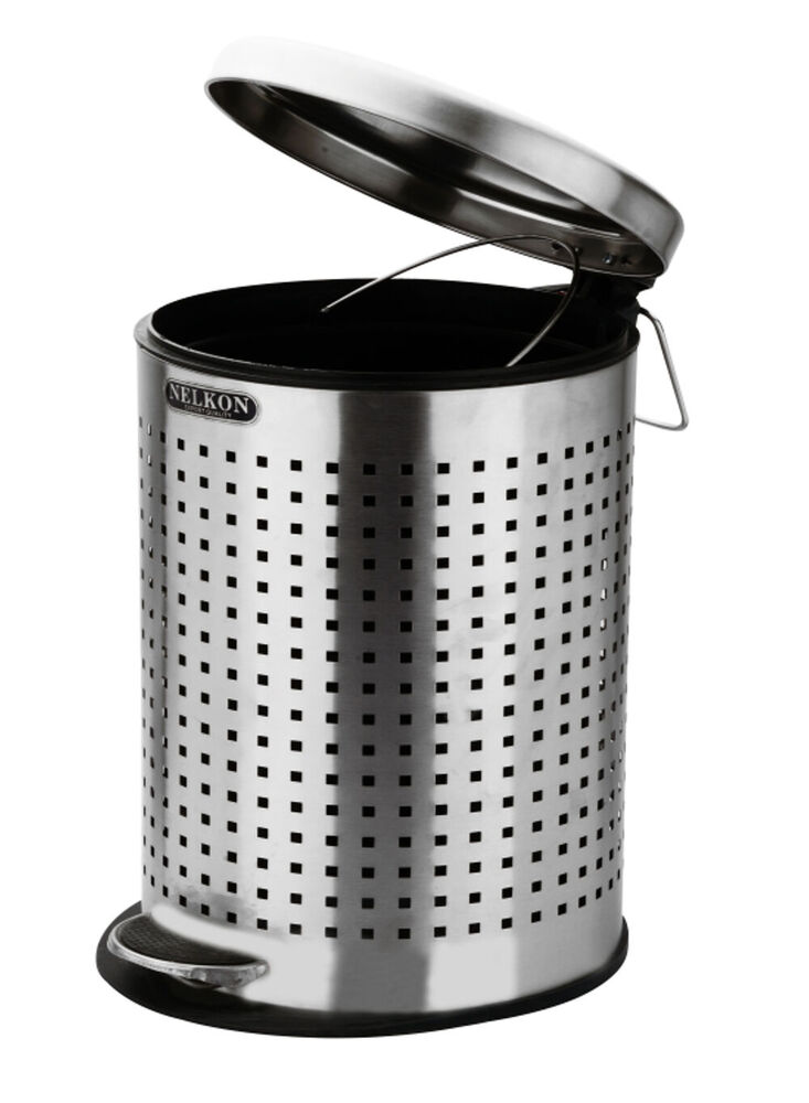 7L Steel Pedal Perforated Dustbin
