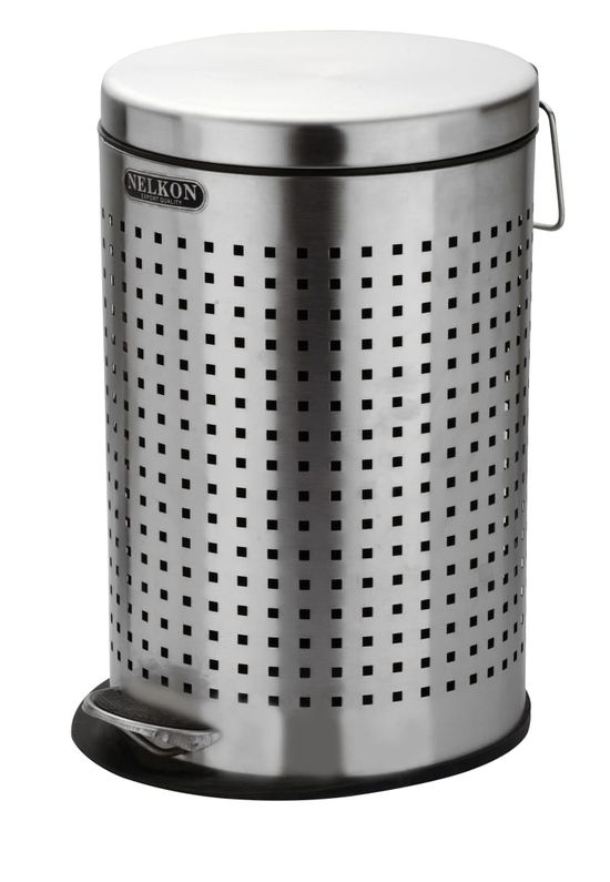 7L Steel Pedal Perforated Dustbin