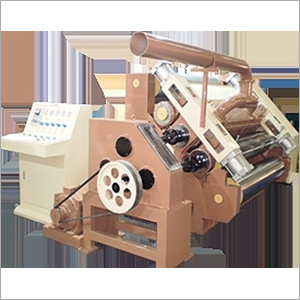Fingerless Single Facer Paper Corrugating Machine - High Speed 2-Ply Production, Semi-Automatic Operation with Vacuum Jacket & Pneumatic Pressure