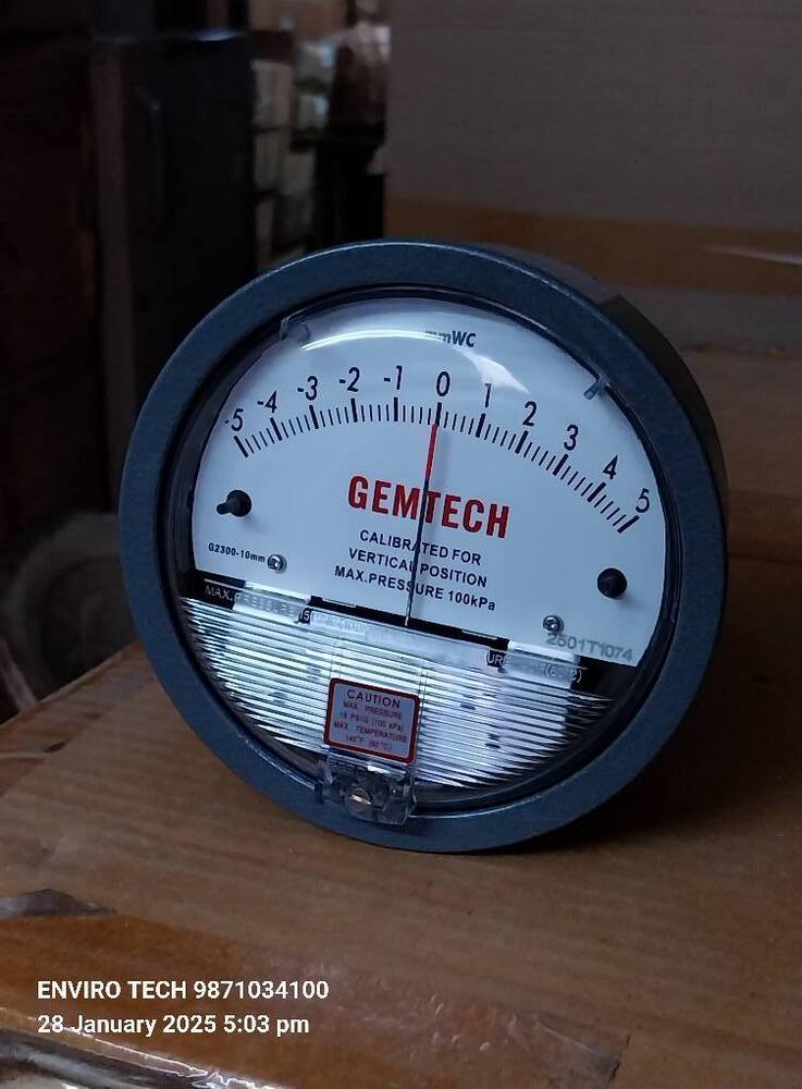 Gemtech Series G2008d Differential Pressure Gauge Range 0-8.0 Inch W.c. And 2.0 Kpa. - Accuracy: A 2% (-Ha Model A 1) Of Fs (A 3% (-Ha A 1.5%) On -0