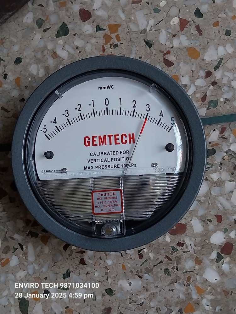 Gemtech Series G2008d Differential Pressure Gauge Range 0-8.0 Inch W.c. And 2.0 Kpa. - Accuracy: A 2% (-Ha Model A 1) Of Fs (A 3% (-Ha A 1.5%) On -0