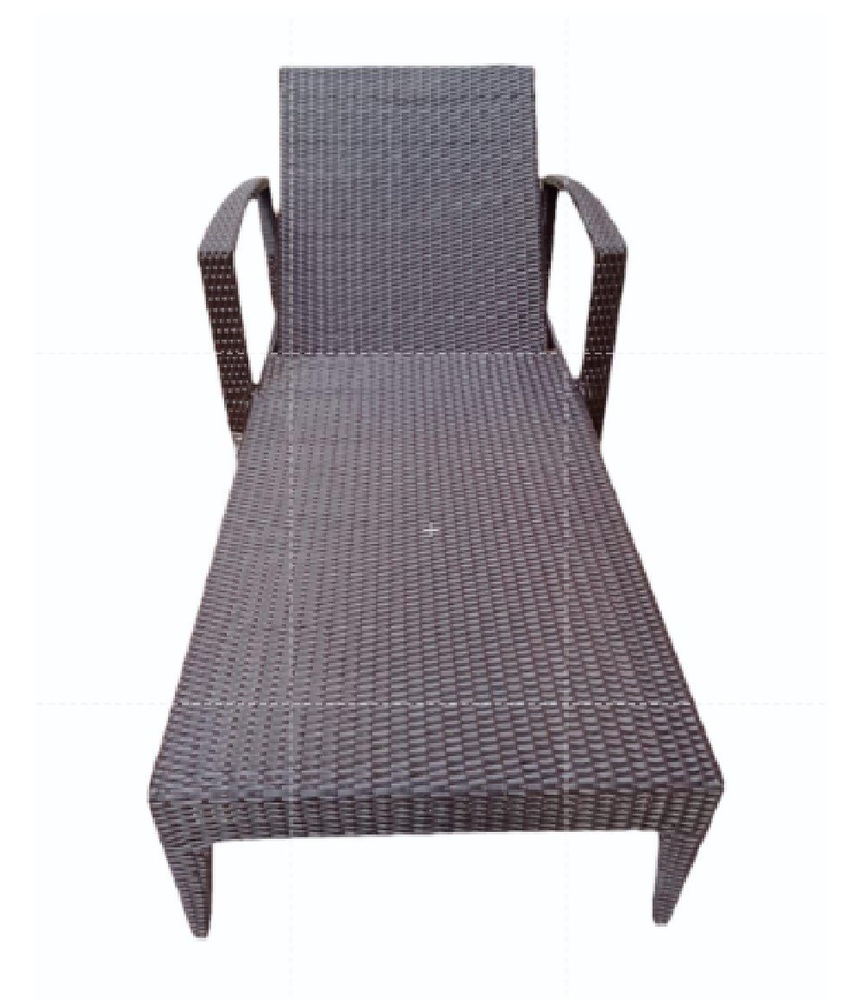 Cane Weaving Pool Lounger With Armrest
