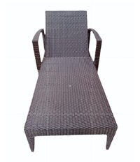 Cane Weaving Pool Lounger With Armrest - Color: Multocolor