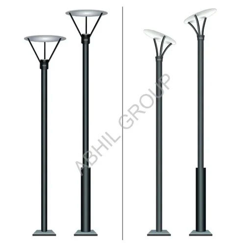 Steel Tubular Pole - Color: Black