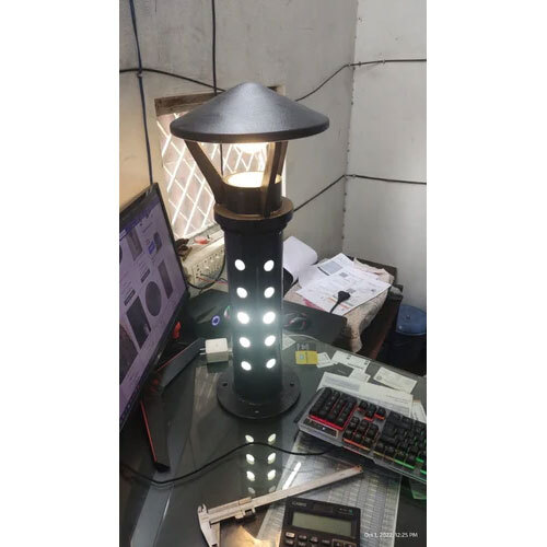 Garden Bollard Light - Aluminium, 12 Watt | Black Finish for Industrial Usage