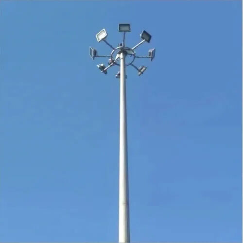 Poly Gonal High Mast Pole - Color: Silver
