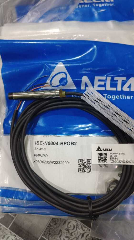 DELTA PROXIMTIY SENSOR, 8MM DIA, SD 4MM, PNP-NO, ISE-N0804-BPOB2