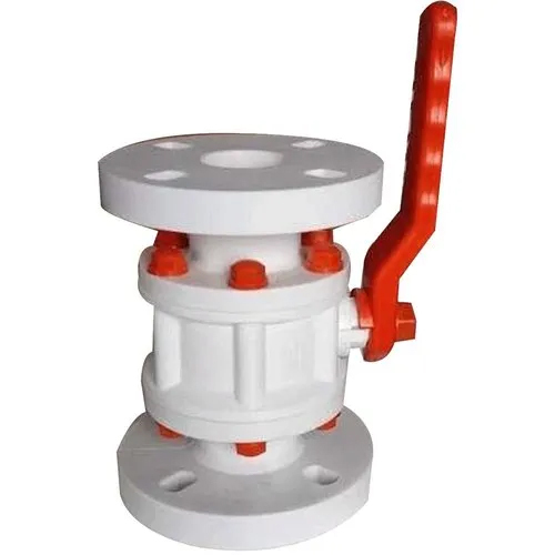 Pp Flanged Ball Valve - Color: White