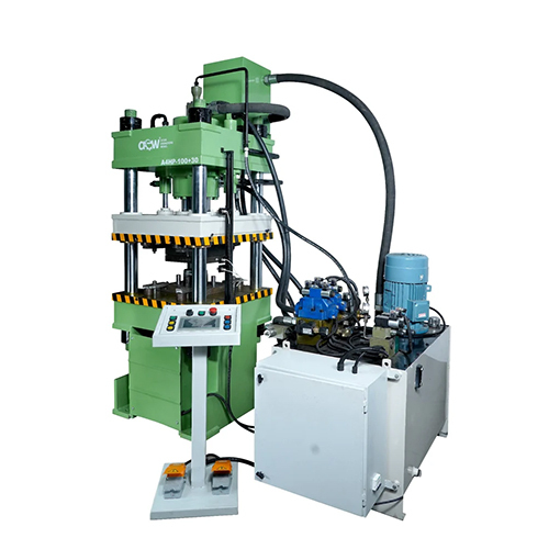 Four Column Hydraulic Press Machine - Color: Green