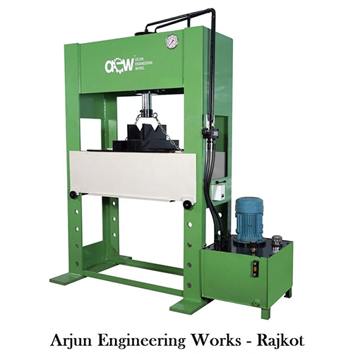H Type Hydraulic Press - Mild Steel, Industrial Usage | 1-year Warranty, Green Finish