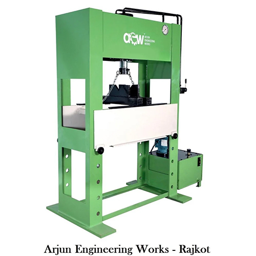 H Type Power Operated Hydraulic Press - Mild Steel, Standard Size, Green | 1-year Warranty, Ideal For Industrial Use