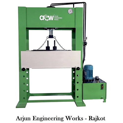 H Type Power Operated Hydraulic Press - Mild Steel, Standard Size, Green | 1-year Warranty, Ideal For Industrial Use