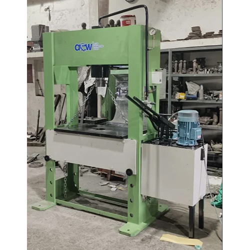 Hydraulic Shop Press - Ms Material, Standard Size, Green Color | Industrial Use, 1-year Warranty, High Performance