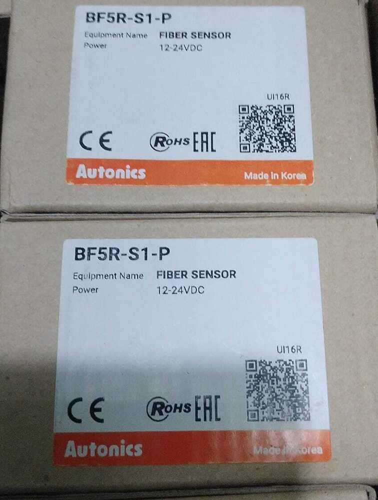 ऑटोनिक्स फाइबर ऑप्टिक सेंसर BF5R-S1-P - पॉलीकार्बोनेट हाउसिंग, 2 मीटर प्री-वायर्ड केबल, रेड एलईडी 660nm | माइक्रोन-स्तरीय रिज़ॉल्यूशन, एडजस्टेबल सेंसिटिविटी, NPN/PNP आउटपुट, DIN रेल/पैनल माउंट