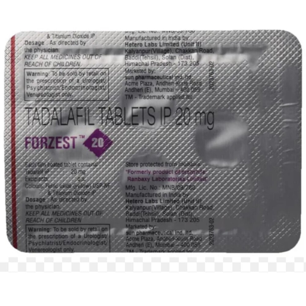 Forzest 20 Mg - Tablet Form | Quality Assured, Discreet Packaging, Timely Delivery, Reliable Customer Support