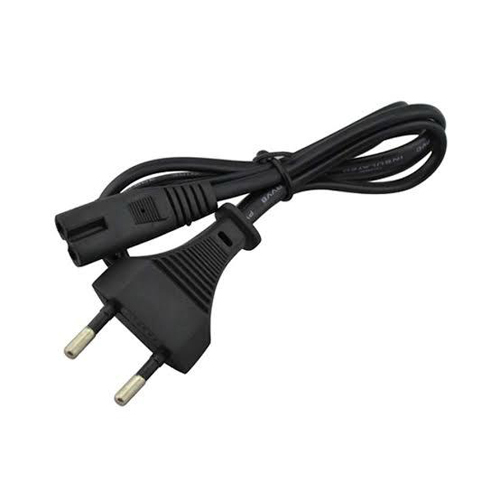 2 Pin Black Lead Power Cord - Conductor Material: Copper